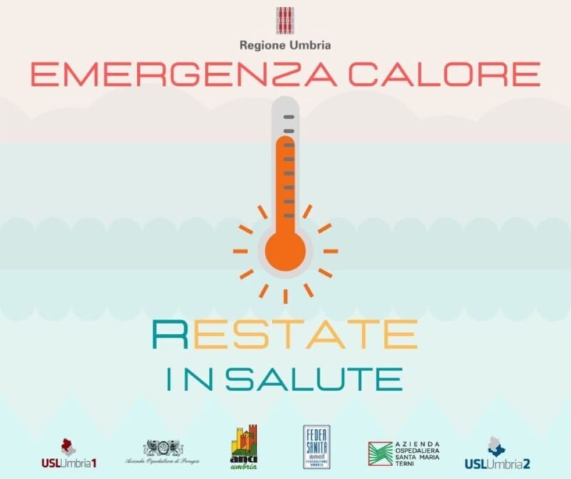 Banner Campagna Emergenza calore 2023 Regione Umbria