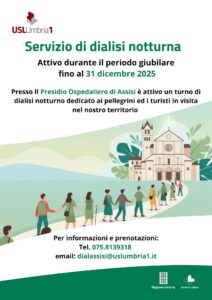 Per informazioni e prenotazioni è possibile contattare il numero telefonico 075.8139318 oppure scrivere all’indirizzo email: dialassisi@uslumbria1.it