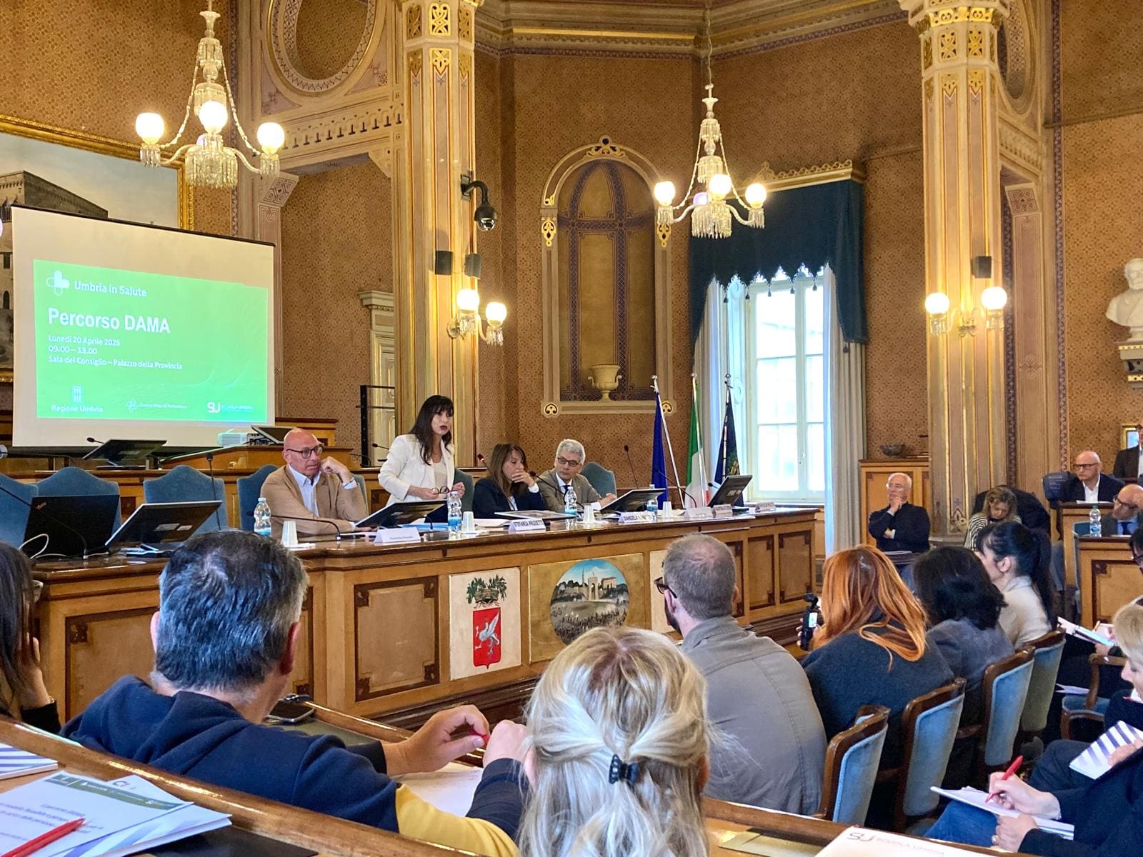 Sala del Consiglio del Palazzo della Provincia durante il convegno 